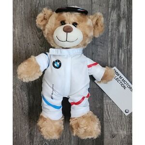 BMW M Motorsport Plush Bear Unisex 11" Tan White Racing Suit Sport Logo Rare